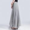 Silkbay Women's Irregular Hem Draped Maxi Skirt