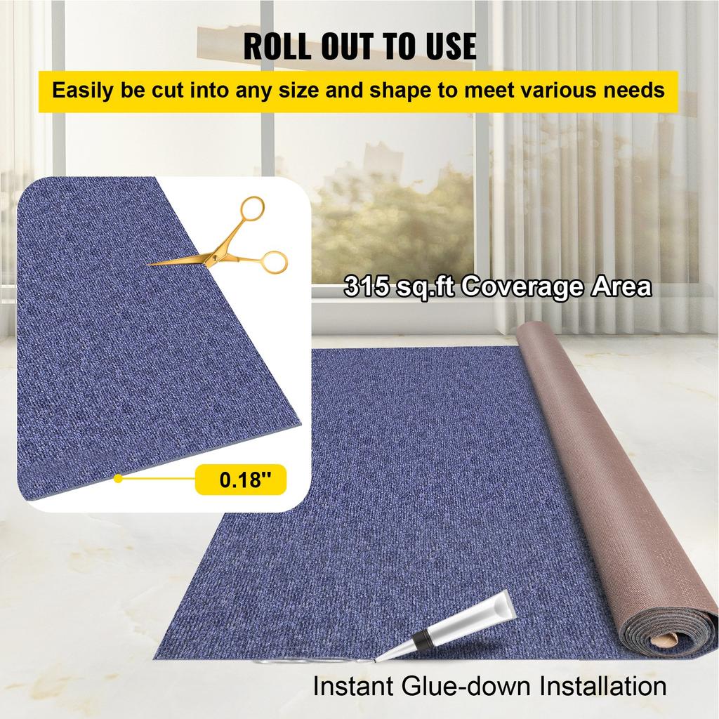 1.8 X 16 M Carpet, Patio Rugs, Polyester Fiber and Tpr Carpets, Non-Slip and Waterproof, for Terraces, Decks, Entrance Areas, Conservatories, Etc