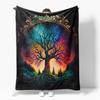 Colorful Life Tree Printed Blanket for Sofa Bed Travel Camping Living Room Office Conditioning Blanket for All Seasons Gifts