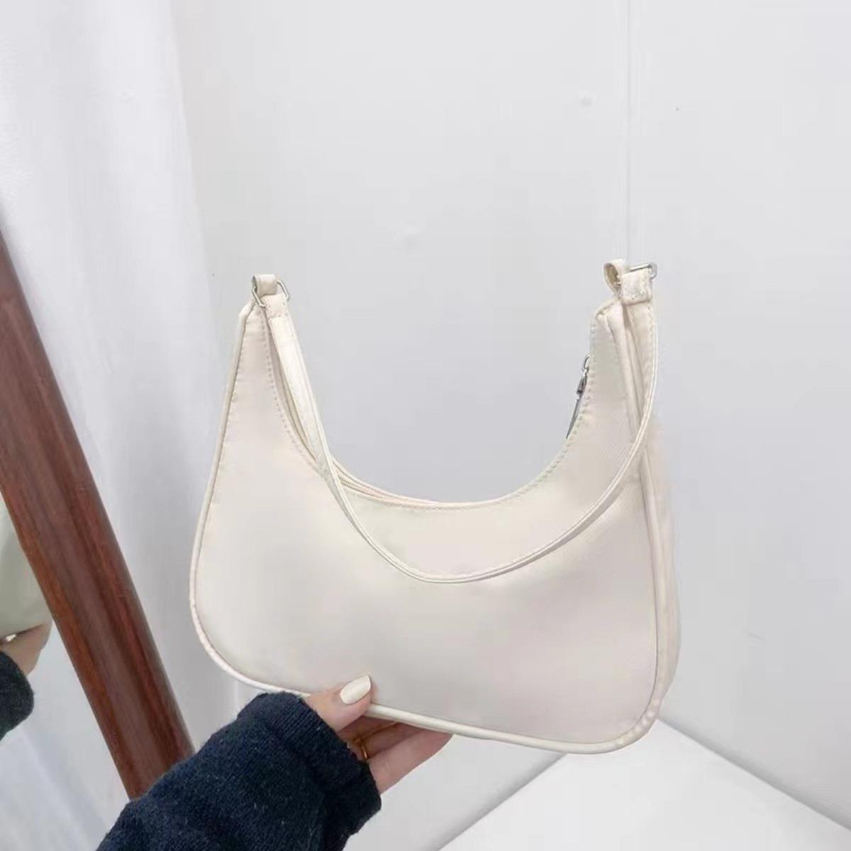 

Женская сумка через плечо, Дешевая женская сумка-полумесяц, Модная и универсальная женская сумочка, Простая женская сумка подмышку, Сумка для мобильного телефона, Кошелек белый