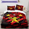 Sport Club Football Crest Printed Pattern Duvet Cover Set – includes 1 duvet cover and 2 matching pillowcases Bedroom decor Christmas gifts