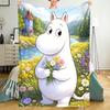 Moomin Temalı Baskılı Battaniye - Kanepe, Yatak, Seyahat ve Dış Mekan Kullanımı İçin Mükemmel | Makinede Yıkanabilir, Rahat ve Dayanıklı.
