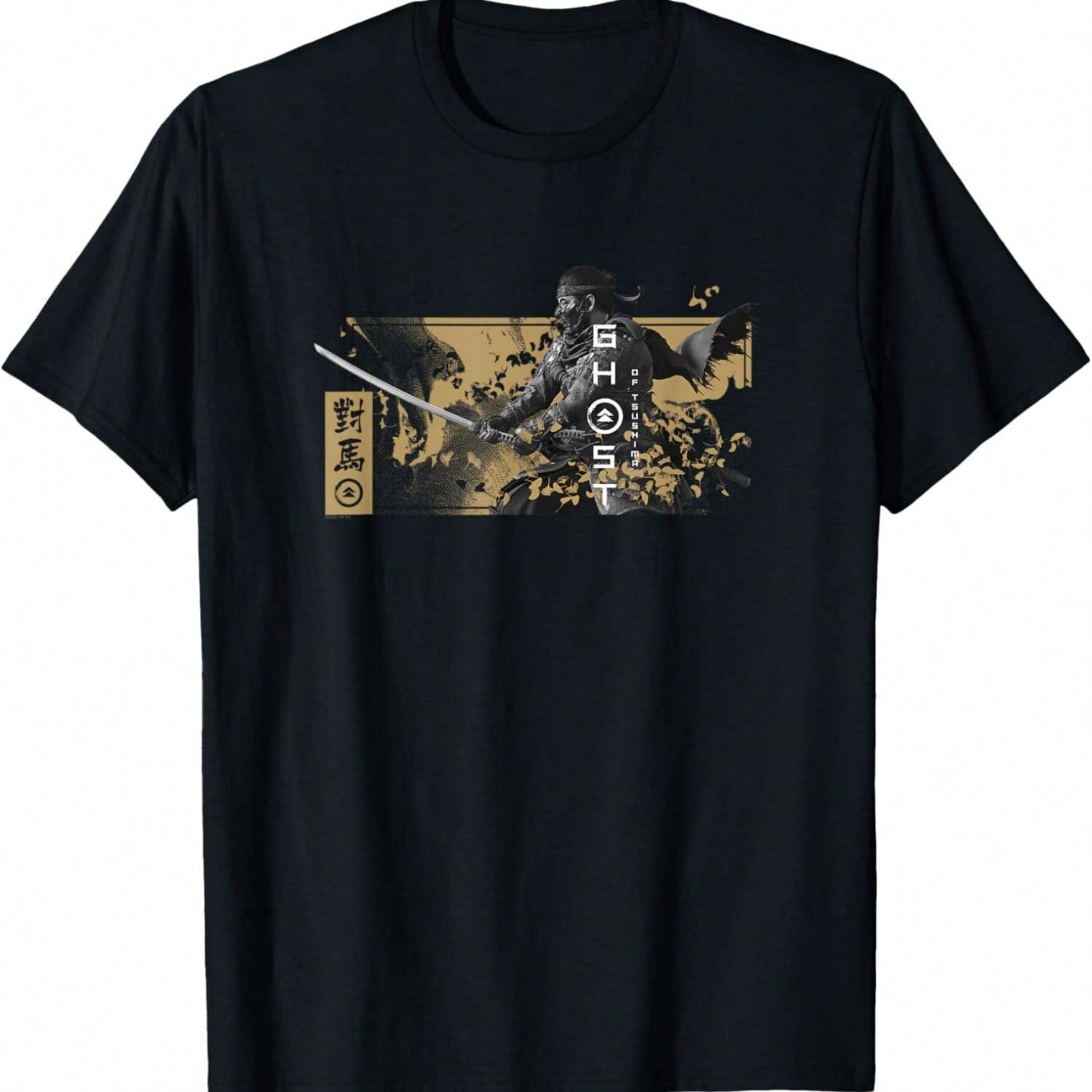 Ghost Of Tsushima Katana With Falling Leaves T-Shirt S разноцветный