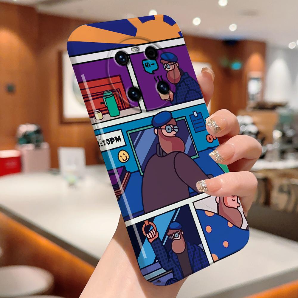 All-inclusive Film Handyhülle Cartoon Mode Design Hartschale Vollständige Abdeckung Kameraschutzhülle für iPhone Huawei Honor Vivo Google