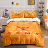 Orange Army Sun Design Bedding Set Print Bedding Set Duvet Cover Pillowcases (1* Duvet Cover 2* Pillowcases Do Not Include Comforter)