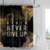 Rocky Shower Curtain With Inspiring Message Perfect For Your Bathroom Decor!