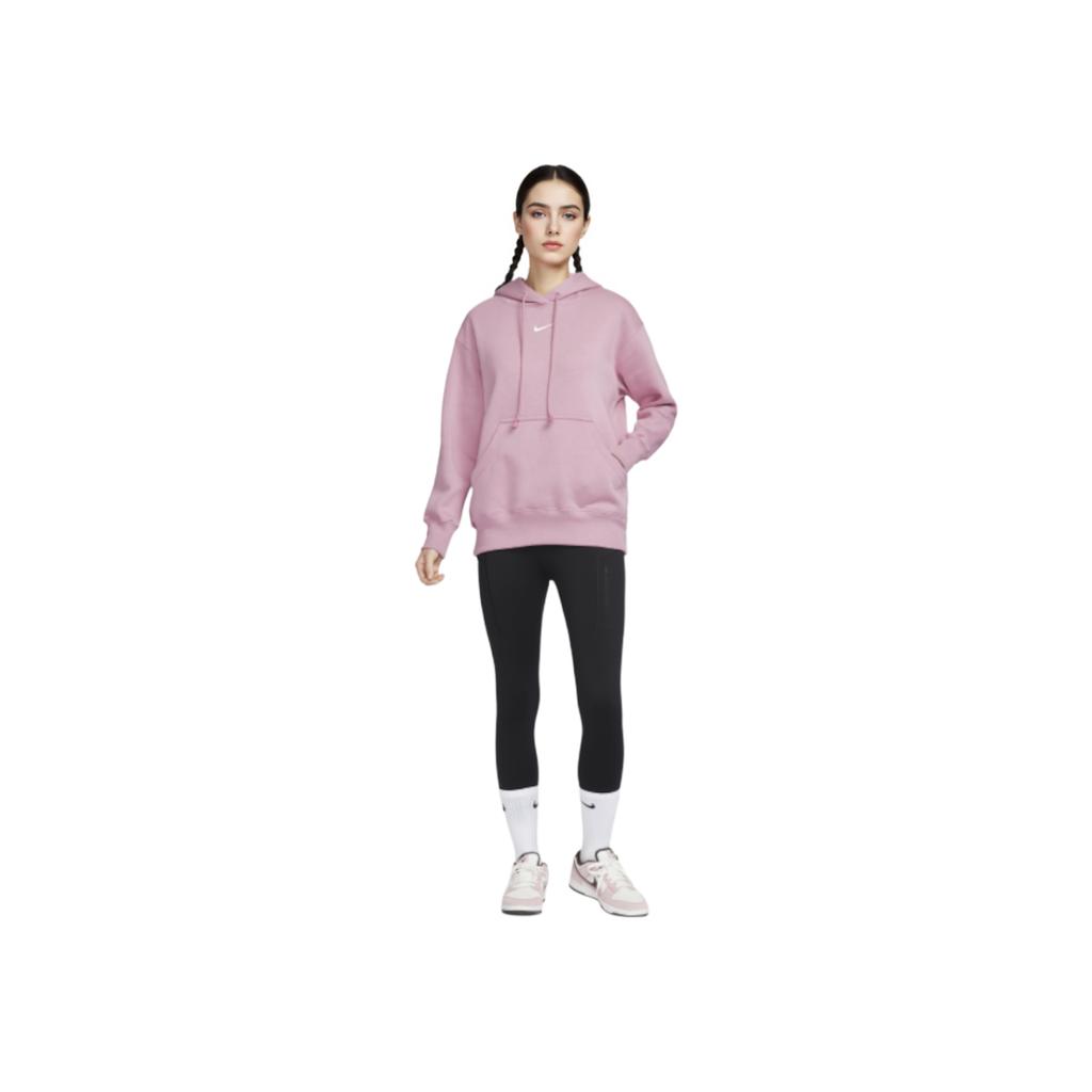 Nike Pullover Comfortable Skin-Friendly Hooded Long Sleeve Sweatshirt Women Sweatshirt Pink DQ5861699