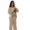 2025 Autumn/Winter Women's KT Cat Thickened Velvet Pajamas Set - Warm Long-Pile Fleece Homewear