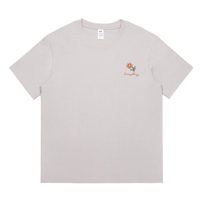 Short-sleeved Men's Summer Students Korean Version of The Casual Loose Round Neck Yankee Printing Wild Harajuku Wind Tops Trend Women