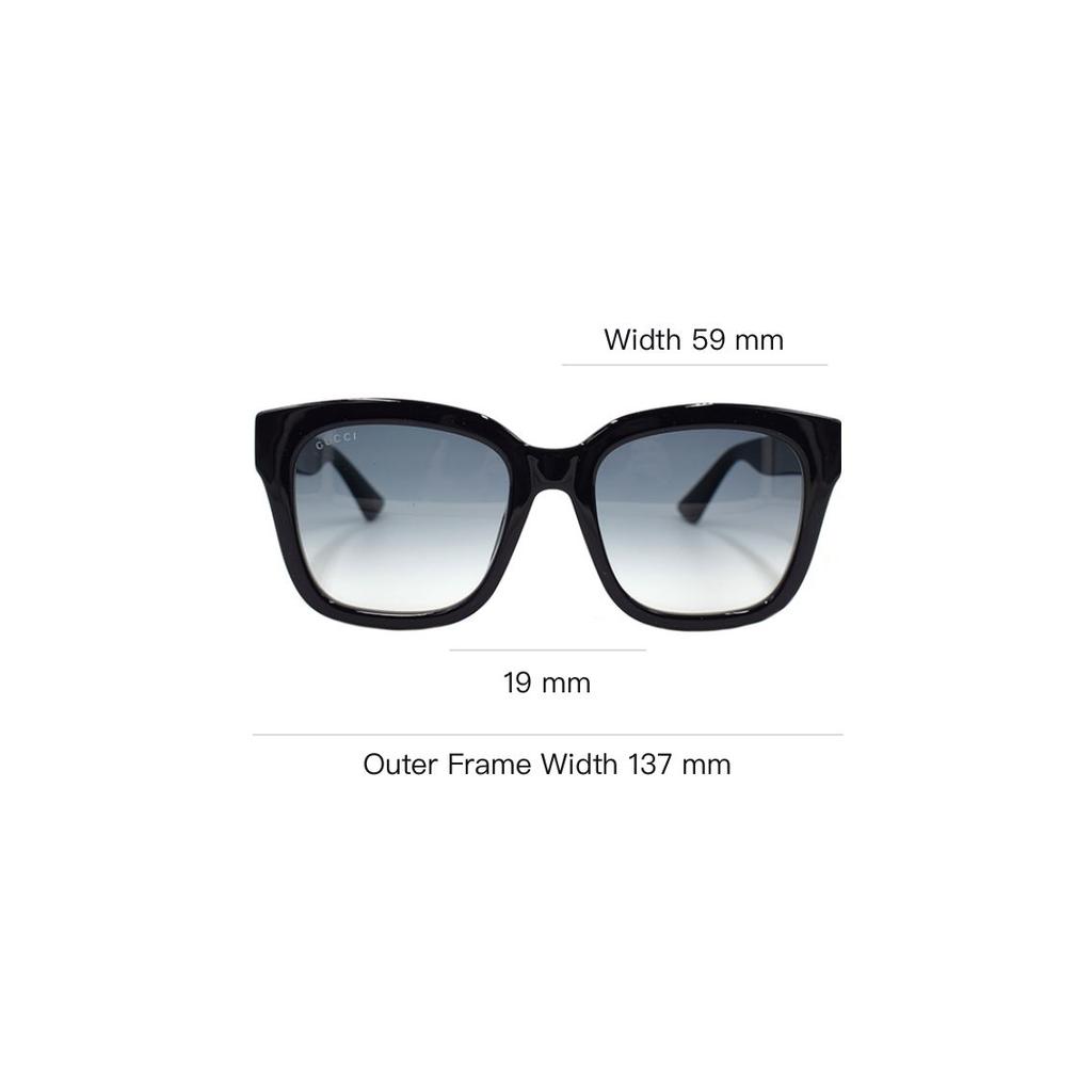 Gucci Logo Minimalist Series Fashion Style Holiday Travel Universal Square Sunglasses Unisex sunglasses Black Dark-Blue-Gradient GG1338SK-003