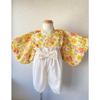 Used Limited 1st Kids Baby Hakama Shichi-Go-San Celebration Handmade Flower 100 110