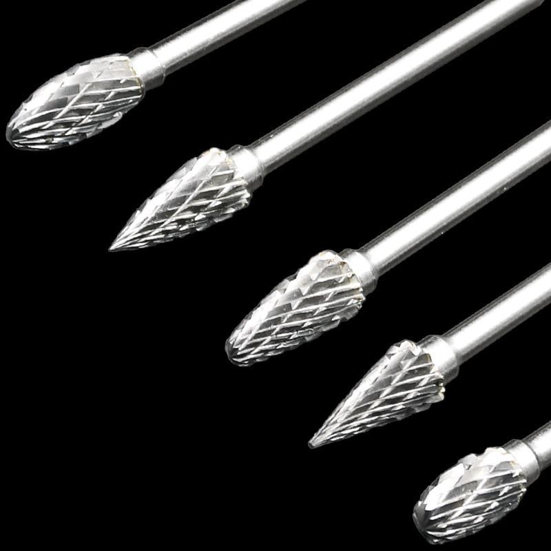 10Pcs/set 1/8 Tungsten Carbide 10mm Drill Bits Rotary Burrs Metal Diamond Grinding Woodworking Milling Cutters for Drill Bits
