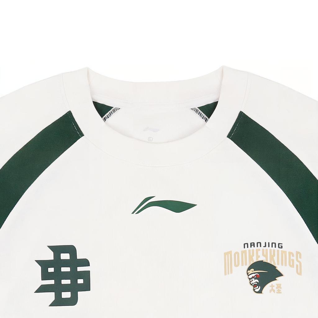 Li-Ning Round Neck Knitted Loose Sports Long Sleeve T-Shirt Unisex Tops Off-White ATLU317-2