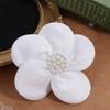 2PCS Satin Fabric Flower Appliques 3D Dress Decoration Clothing Patches Five-petaled Flowers Handmade Clothing Applique