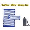 Acupressure Mat Massage Mat Pillow Set Applicator for Neck Foot Yoga Mat with Needle Back Cushion