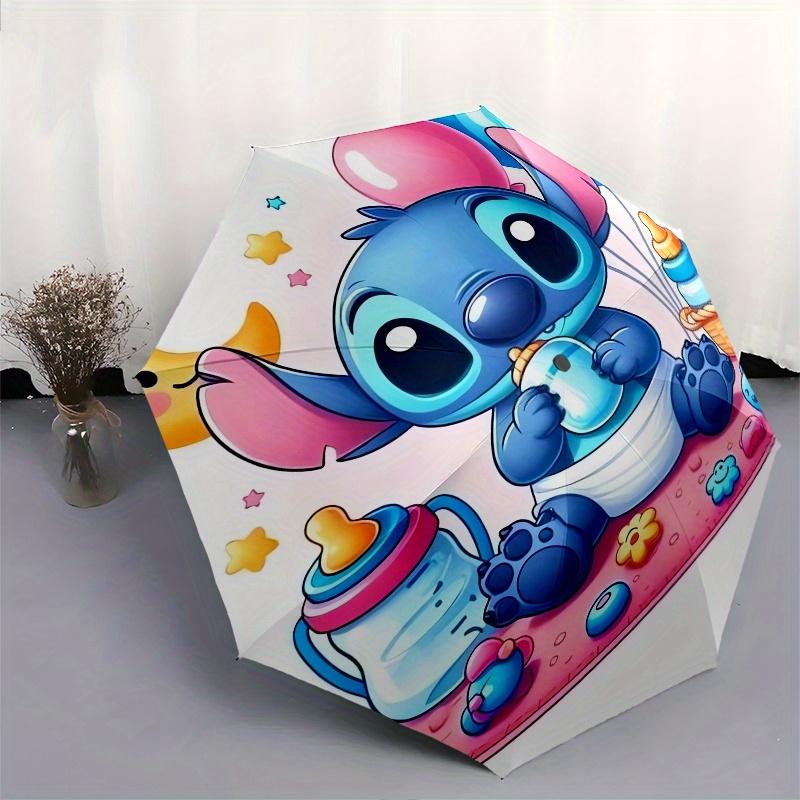 Stitch,Cute Automatic folding umbrella, 8 ribs portable foldable design, best choice for business and going out, birthday, Halloween, Christ