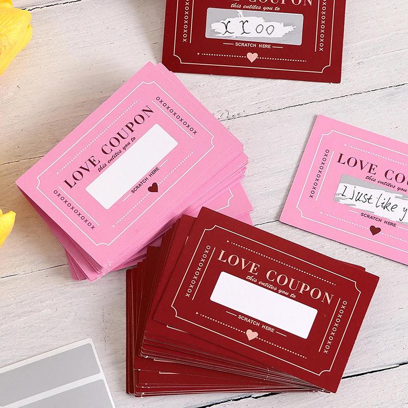 Rubbellose Liebescoupons, 20 Stück, DIY Valentinstag Liebescoupons, Kreative Geburtstagsgeschenke für den Freund