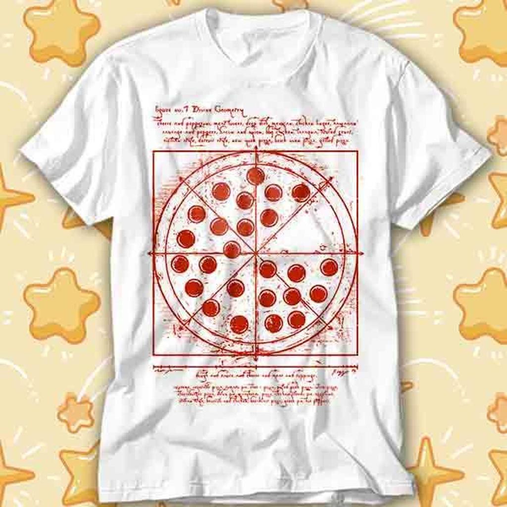 Vitruvian Pizza Leonardo Da Vinci Spider Tom Movie T-Shirt 500