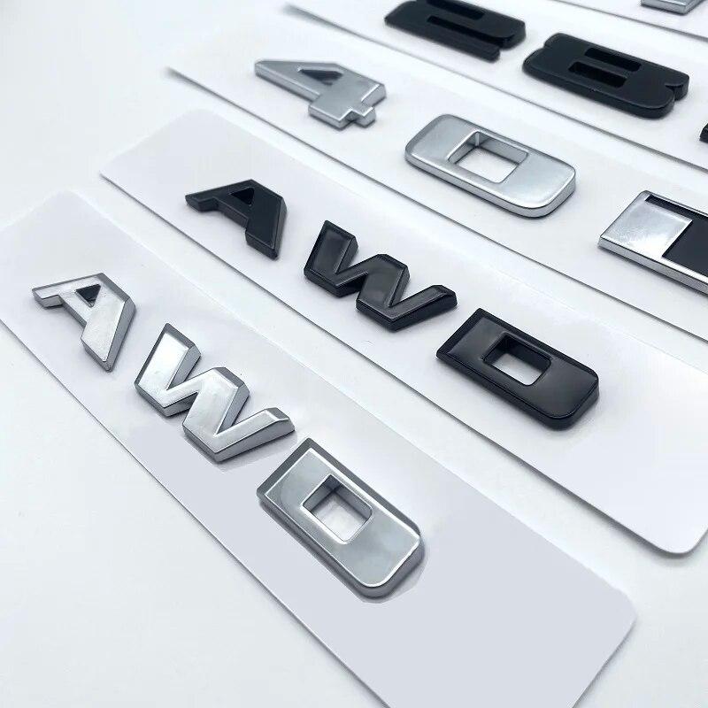 3D ABS Glossy Black Silver Letters 25T 28T 40T AWD Emblem for Cadillac CT4 CT5 CT6 Car Fender Trunk Rear  Logo Sticker