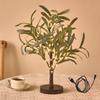 Hairui Branch Tree with LED Lights, Olive, Illumination Style, 50 Bulbs, 45cm Tall, Tabletop Decoration, Mini Tree, Houseplant, Faux Greenery