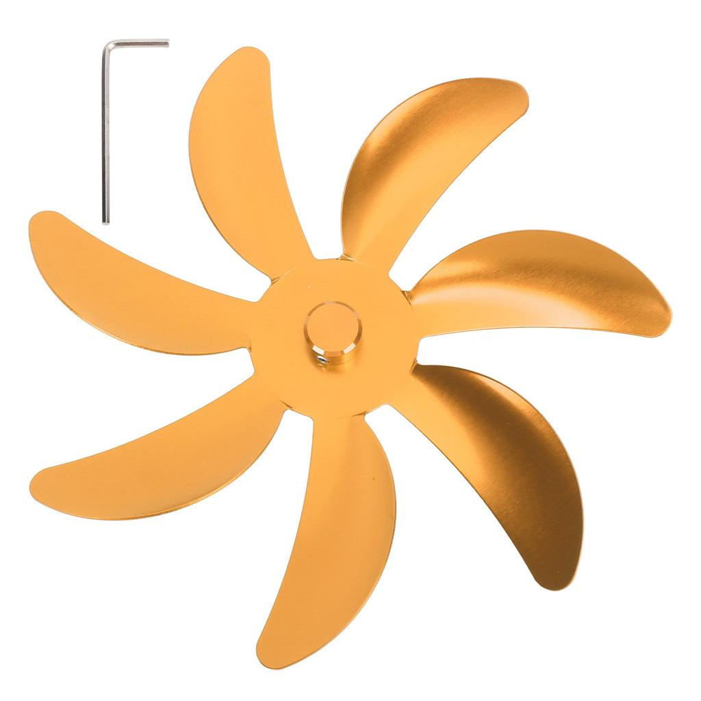 Stove Fan Aluminum Alloy Blade 7 Blades Easy Installation Universal Fireplace Fan Blade Replacement for Fireplace Fan