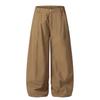 Trendy Loose Vintage Cargo Pants: Windproof Drawstring Straight-Leg Casuals for Men & Women