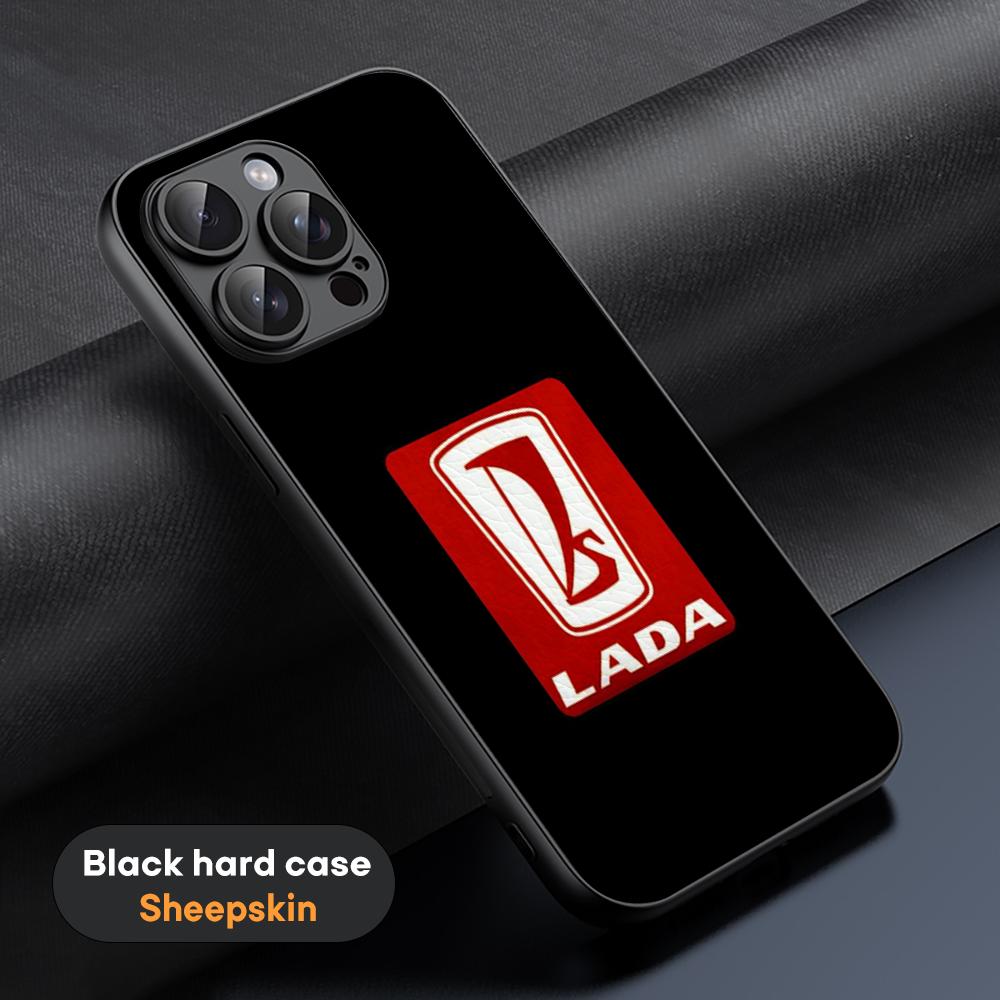 Cool Car L-la-Da Fashion Logo Design Phone Case For iPhone 16 15 14 13 12 11 Plus Pro Max Limited Black Hard Case Sheepskin