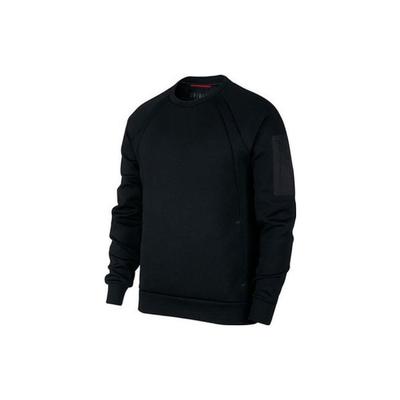Jordan Bluză de trening din bumbac cu mânecă lungă și model alfabet Bărbați Topuri Negru 884026-010