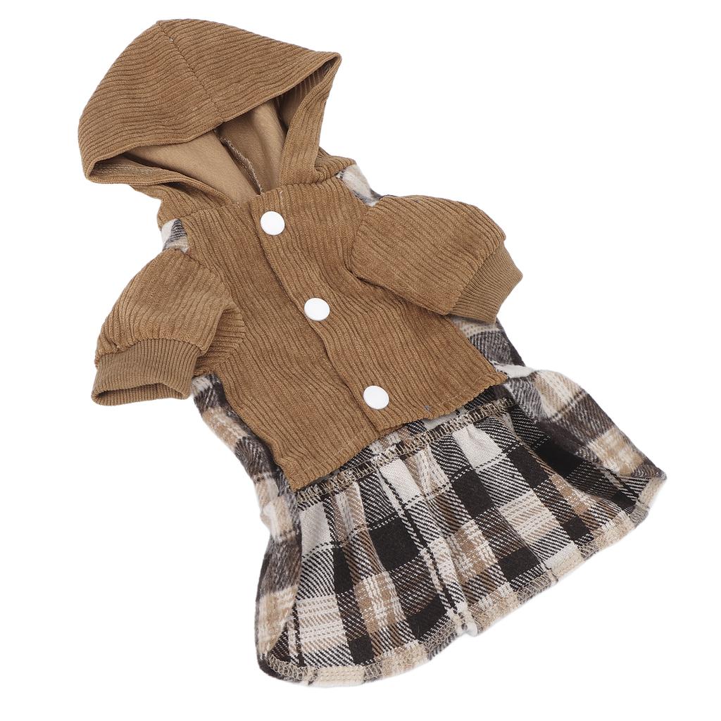 Dog Warm Dresses Pet Winter Clothing Dog Warm Skirt with Hat Suitable for Small Dogs PuppyS