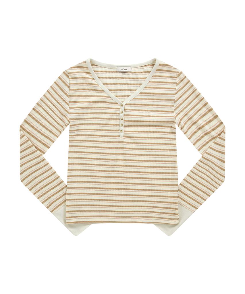 Aejeuon Vatican Stripe Tee/Beige