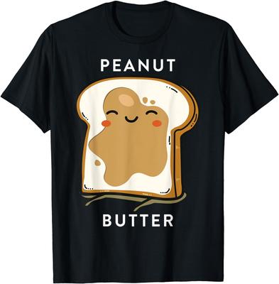 Pasujące koszulki dla par Masło orzechowe i galaretka Fajne stroje T-shirt Ubrania Kawaii Topy Odzież damska Koszulki graficzne