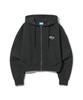 Women'S Basic Logo Zip-Up Crop Hoodie [Black] (Ubrgd50)