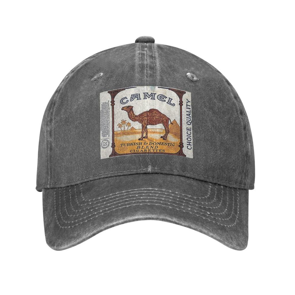 Unisex baseballové čepice Vintage velbloudí cigaretová krabička Džínová látka Letní sportovní baseballové kšiltovky Hip Hop čepice Casquette