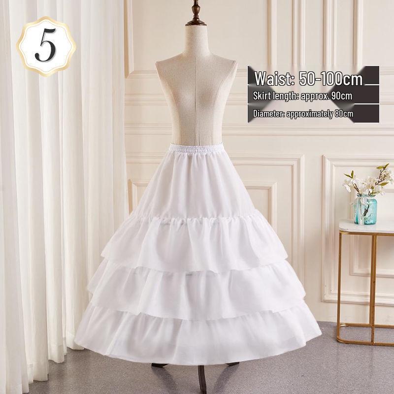 Verstelbare Puffy Bruids Petticoat Onderrok met Visgraat Middenlengte voor Bruiloft of Lolita Jurken.