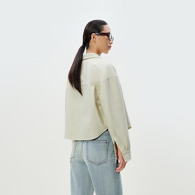 LESS 2025 Spring Loose Fit Short Collar Jacket