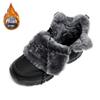 New Men Winter Snow Boots for Waterproof Leather Sneakers Super Warm Male Boots Outdoor Male Hiking Boots Work Shoes Size 39-48
