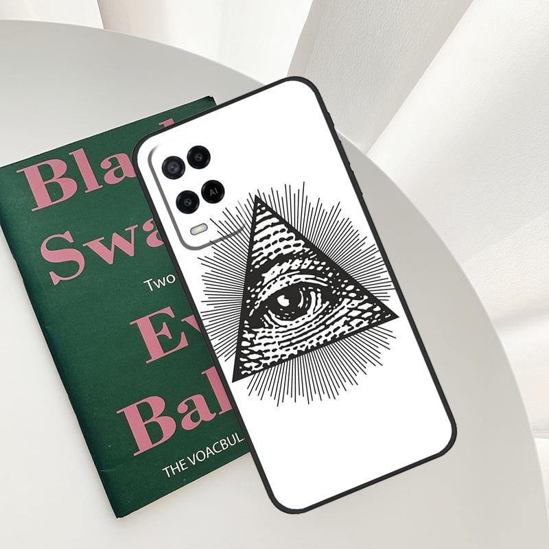 Illuminati Eye Occult Pyramid Case For Oppo A54 A74 A94 A54S A57S A15 A16 A17 A52 A72 A76 A96 A58 A78 A98 A77 A5 A9 Cover