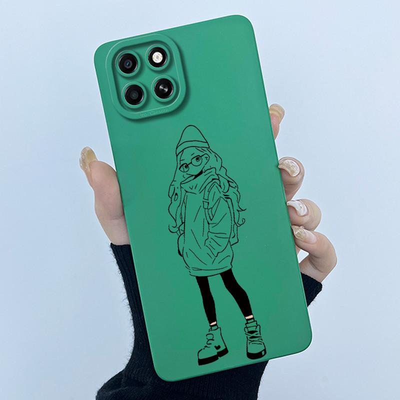 For Infinix Smart 6 HD Case Lovely Cat Cartoon Flower Liquid Silicone Soft TPU Shockproof Back Cover Smart6 HD X6512 Phone Case