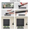 Easy Install Adhesive Paper Shades Cut to Size Blackout Window Blinds  For Windows