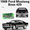 1/24 Scale Welly  1969 Ford Mustang Boss 429 Alloy Car Model Diecasts Metal Toy Vehicles Car Model High Simulation Collection Childrens Gifts