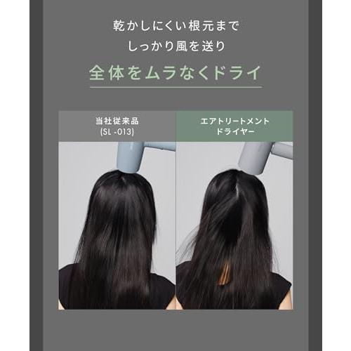 SALONIA Air Treatment Dryer Large Air Volume Quick Drying Lightweight Hair Dryer Stone Gray [.co.jp Exclusive]