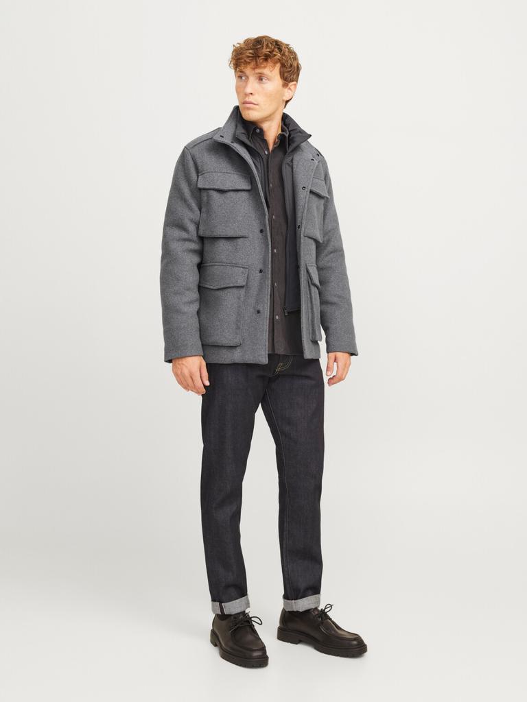 Winter Jacket Jack & Jones Jprccalex Wool Blend Field Jacket Sn (12259033) Grey Melange