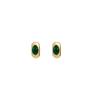 GEMCHIC Women's Retro Geometric Oval Stud Earrings Fashion Gold Tone Resin Statement Jewelry