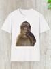 Retro 90s Shh Monkey T-Shirt - Vintage Finger-to-Mouth Gesture Design