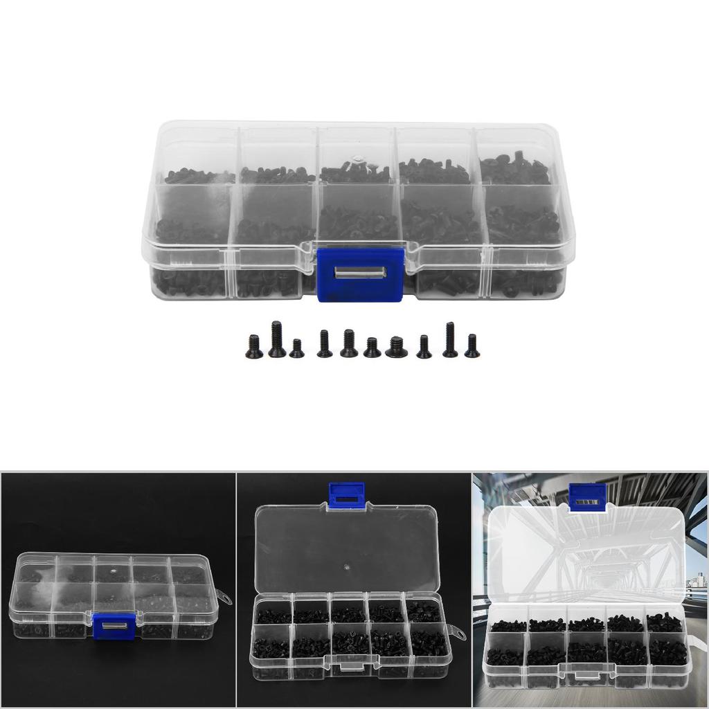 Flachkopf Maschinenschraube Kreuzschlitz Schwarz Kohlenstoffstahl Elektronikindustrie Befestigungselemente 1000 Stück