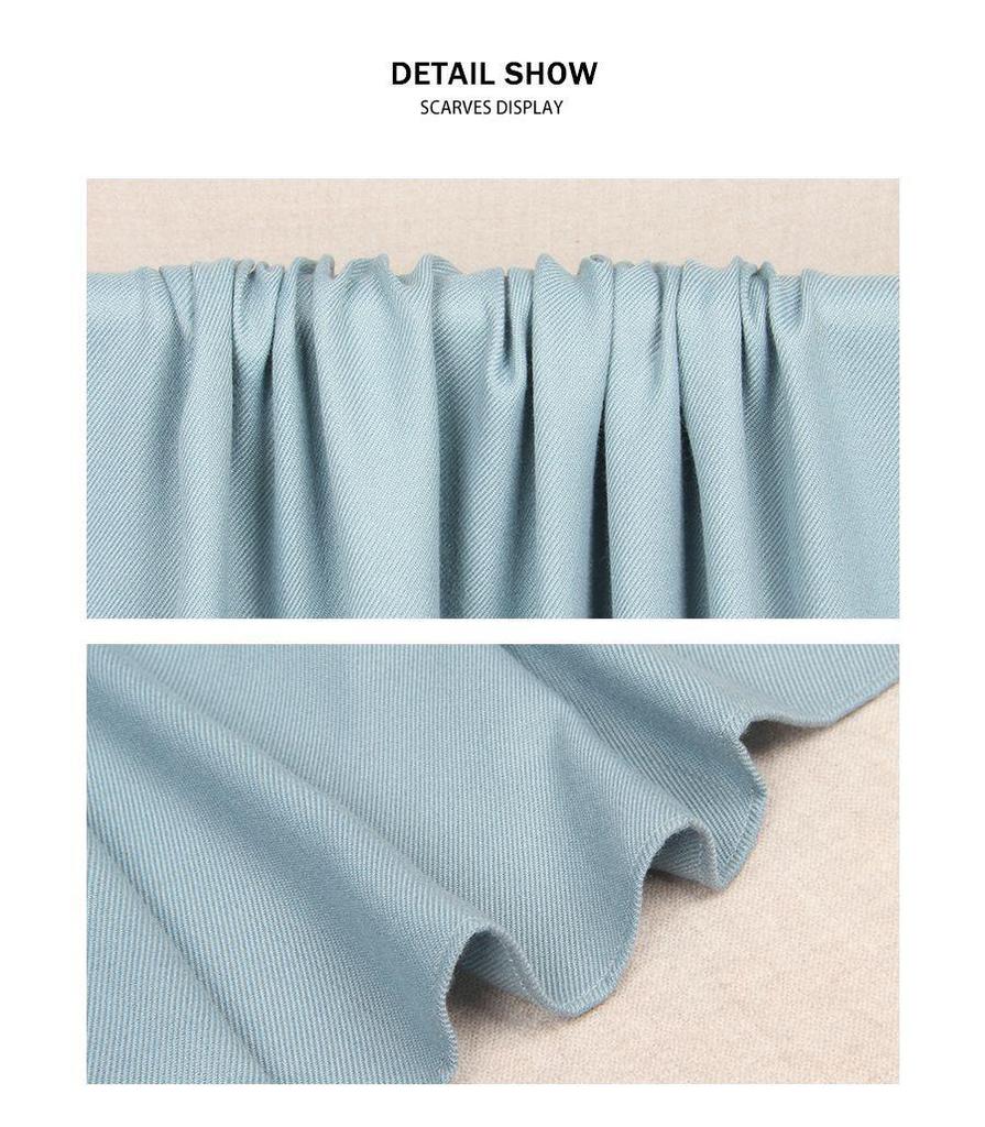 Pure White Medium-Thickness Soft Skin-Friendly Unisex Scarf Shawl