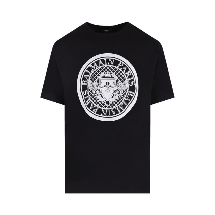

Balmain Футболка с принтом Черный/Белый Мужские топы Разноцветный AH1EG000BB17-EAB