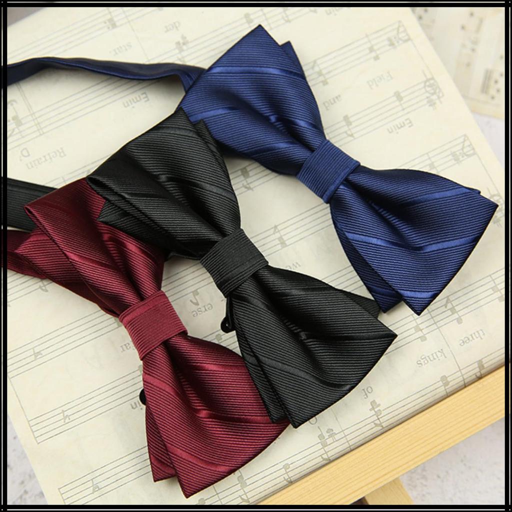 [White Fang] Moderne Fliege, Polyester, Stilvoll, Für Damen & Herren, NC044 (Marine)