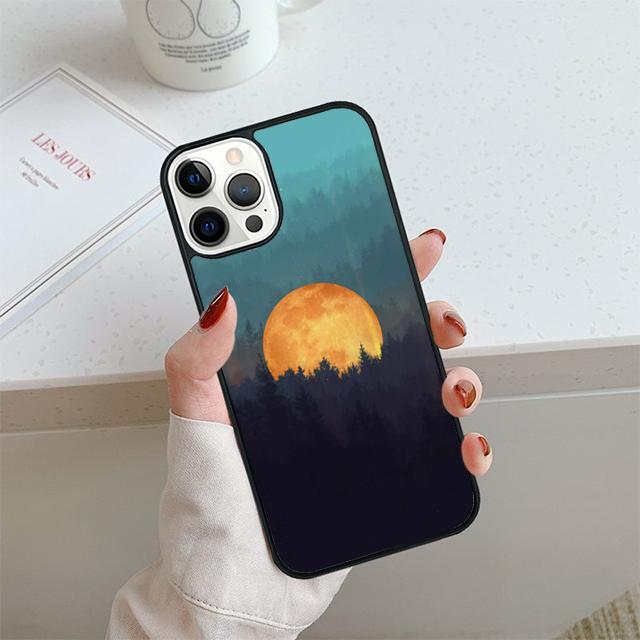 Coque de téléphone Lune de Forêt Pour iPhone 17 Air 14 15 16 13 12 Housse Pour Apple iPhone 17 Air 14 15 16 Pro Max 6S Plus Coque