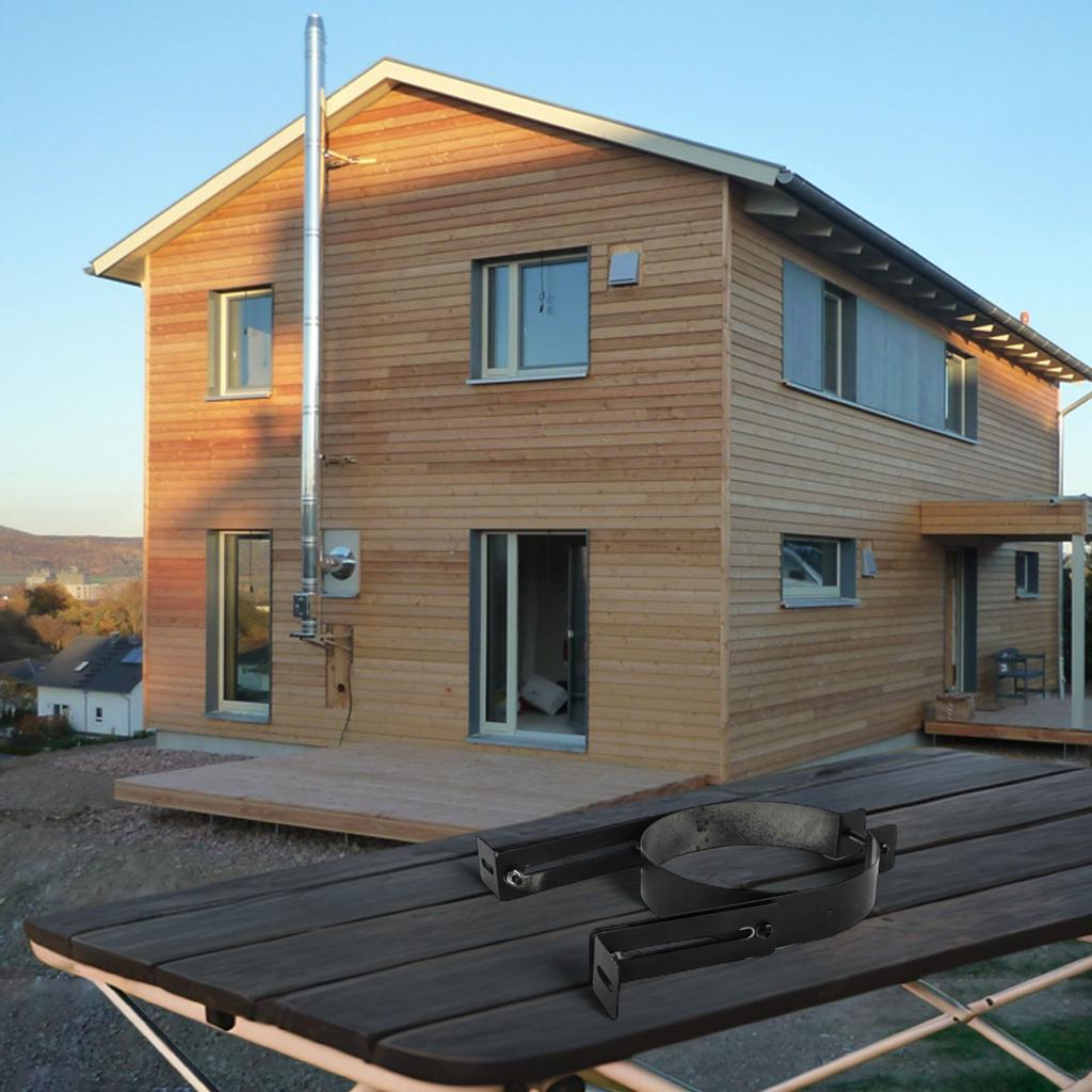 Nastavitelný držák komínové roury z nerezové oceli pro bezpečnou nástěnnou podporu